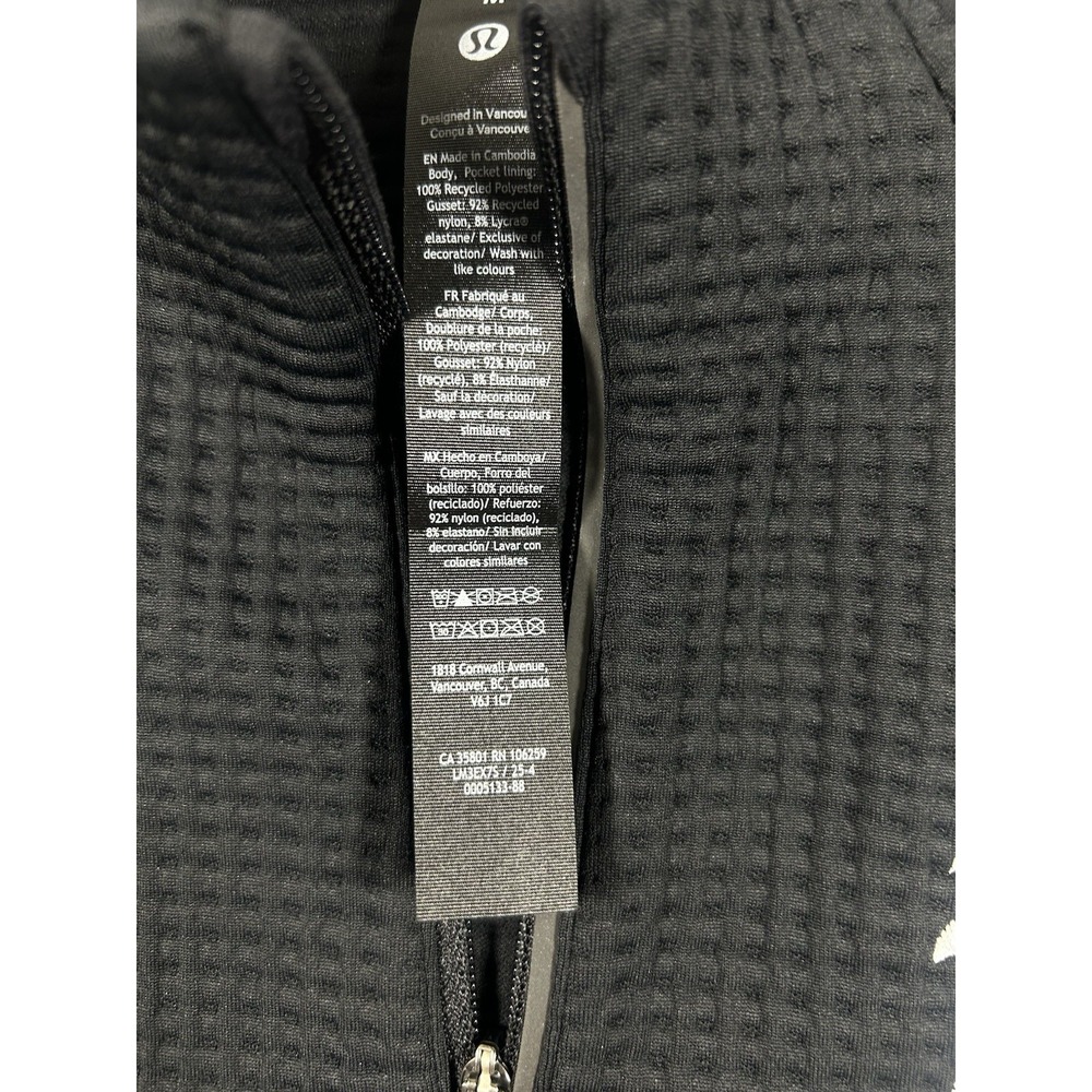 Lululemon WaffleKnit Half Zip Mens M Black Oakland Athletics MLB Baseball Jacket - Picture 3 of 9